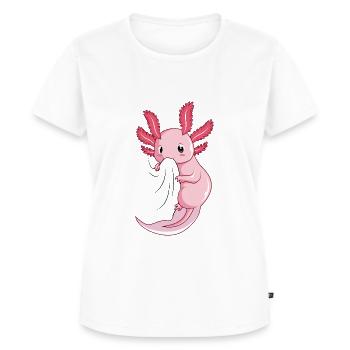 Axolotl - Frauen Premium Bio T-Shirt - Weiß - Vorne - AI Model Female 172 dark (172cm)