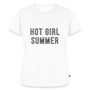 hot Summer dunkel umranden - Frauen Premium Bio T-Shirt - Weiß - Vorne - AI Model Female 172 dark (172cm)