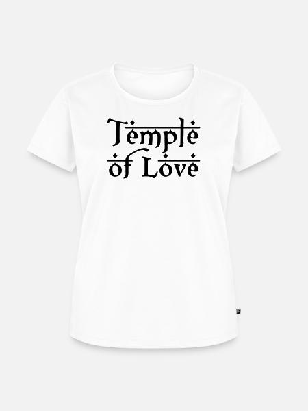 TEMPLE OF LOVE Liebe Tempel - Frauen Premium Bio T-Shirt - Weiß