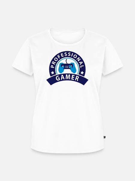 prof_gamer_1 - Frauen Premium Bio T-Shirt - Weiß