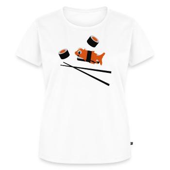sushi - T-shirt Premium bio Femme - blanc - Devant - AI Model Female 172 dark (172cm)