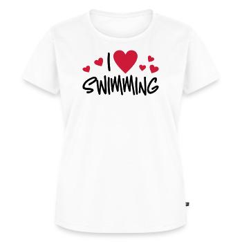 swim - Women's Premium Organic T-shirt - white - Front - AI Model Female 172 dark (172cm)