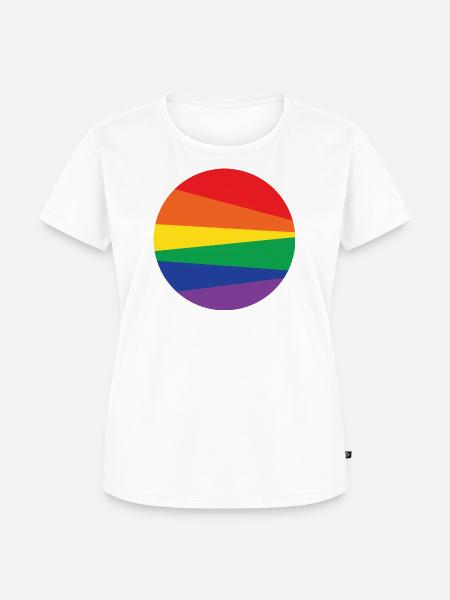 Rainbow-Circle - Frauen Premium Bio T-Shirt - Weiß