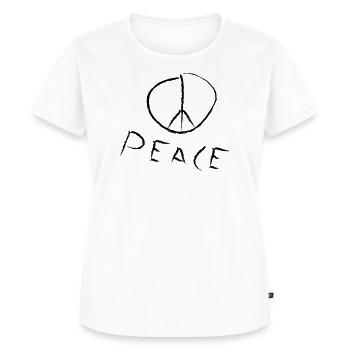 peace exit-shirt - Frauen Premium Bio T-Shirt - Weiß - Vorne - AI Model Female 172 dark (172cm)
