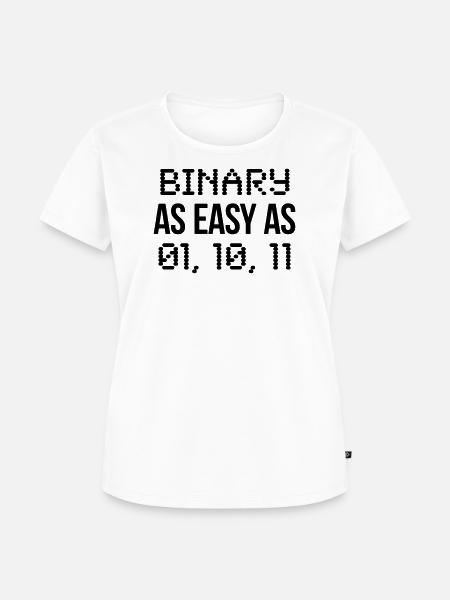 binary - Frauen Premium Bio T-Shirt - Weiß