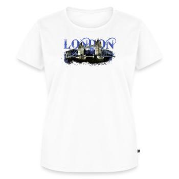 London - Frauen Premium Bio T-Shirt - Weiß - Vorne - AI Model Female 172 dark (172cm)