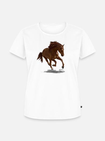 Pferd - Frauen Premium Bio T-Shirt - Weiß