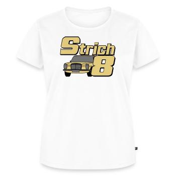 MB W115 W114 , Strich 8 , Oldtimer Kult (25) - Frauen Premium Bio T-Shirt - Weiß - Vorne - AI Model Female 172 dark (172cm)