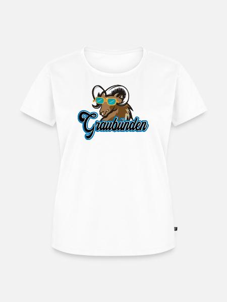 Graubünden Steinbock Stil - Frauen Premium Bio T-Shirt - Weiß