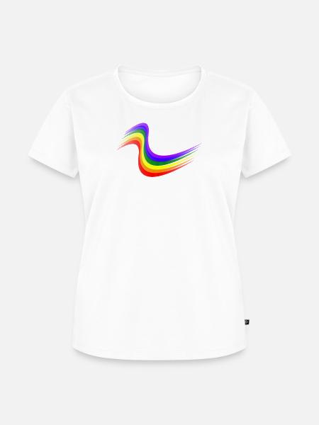 Rainbow wave - Frauen Premium Bio T-Shirt - Weiß