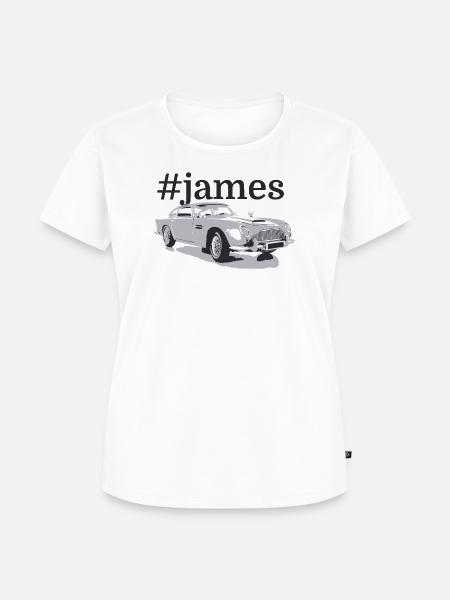James und Aston - Frauen Premium Bio T-Shirt - Weiß