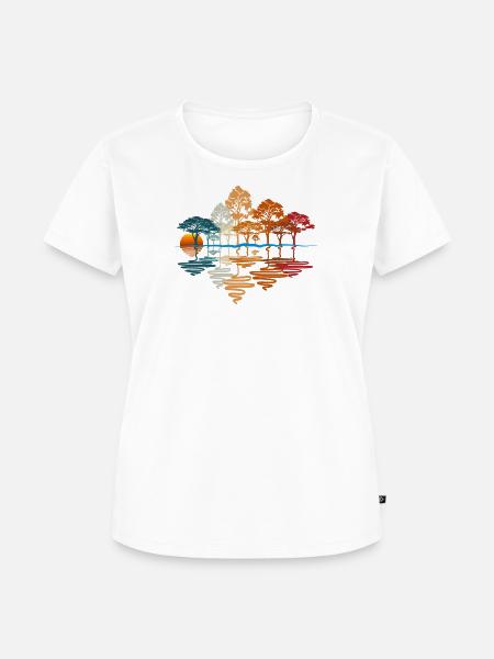 HERBSTWALD, WALD - Frauen Premium Bio T-Shirt - Weiß