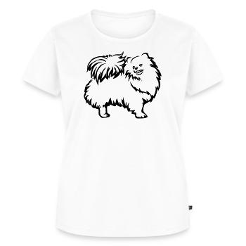 Zwergspitz - Frauen Premium Bio T-Shirt - Weiß - Vorne - AI Model Female 172 dark (172cm)