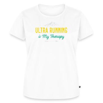 Ultra Running ist meine Therapie - Frauen Premium Bio T-Shirt - Weiß - Vorne - AI Model Female 172 dark (172cm)