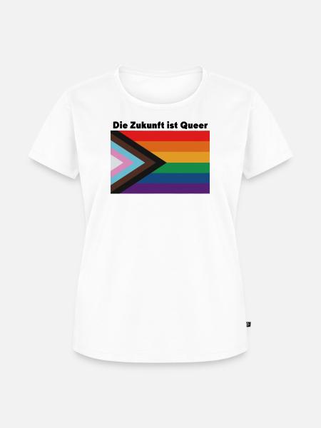 Die Zukunft ist Queer Pride - Frauen Premium Bio T-Shirt - Weiß