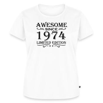 1974 - Born 1974 - Women's Premium Organic T-shirt - white - Front - AI Model Female 172 dark (172cm)