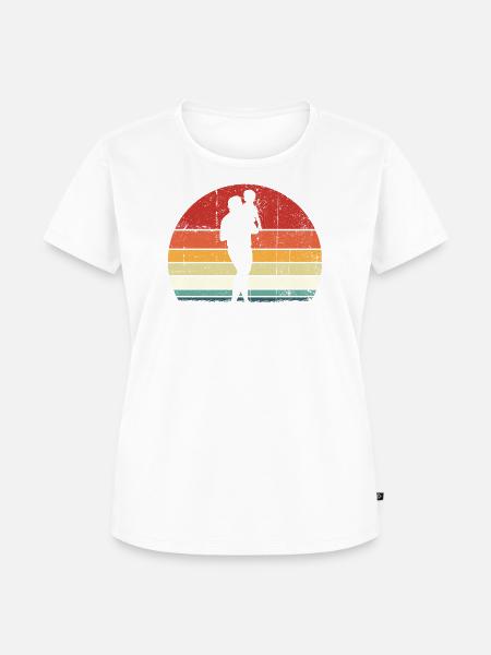 Horizon Silhouette Duo - Frauen Premium Bio T-Shirt - Weiß