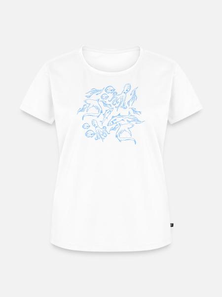 Meeresmuster - Frauen Premium Bio T-Shirt - Weiß