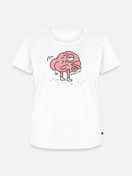 Nackt - Arsch - Hirn - Frauen Premium Bio T-Shirt - Weiß