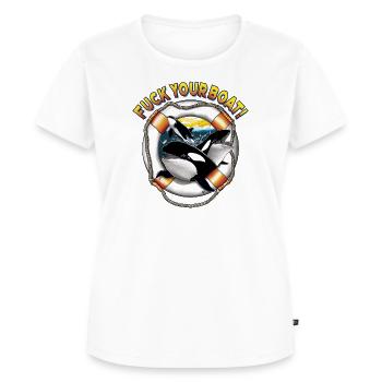 Orque dans une bouée de sauvetage - T-shirt Premium bio Femme - blanc - Devant - AI Model Female 172 dark (172cm)