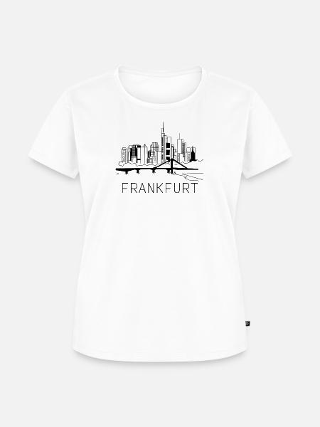 Frankfurt am Main Skyline Hessen - Frauen Premium Bio T-Shirt - Weiß