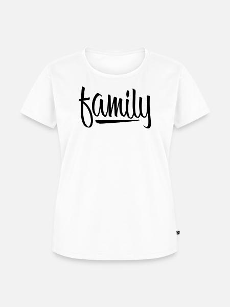 Family Cool Lettering - Frauen Premium Bio T-Shirt - Weiß