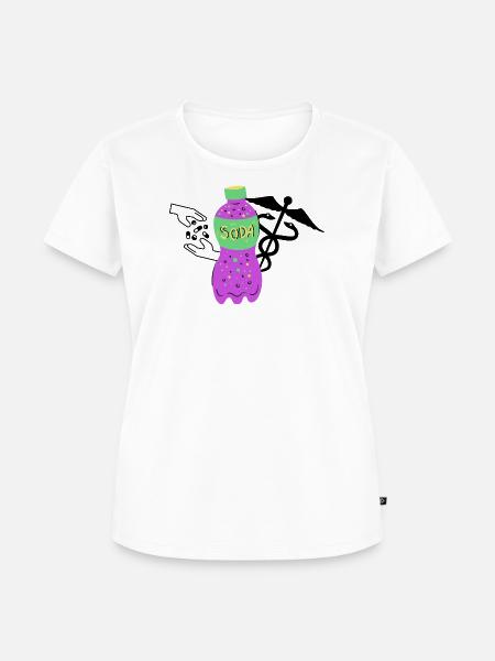 Soda Flasche Lila Retro - Frauen Premium Bio T-Shirt - Weiß