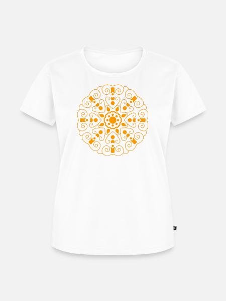 Mandala Ornamentale Eleganz - Frauen Premium Bio T-Shirt - Weiß
