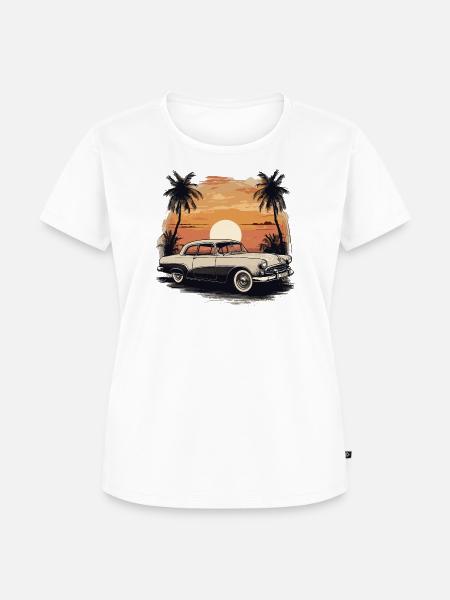 Classic Cars 1950 - Frauen Premium Bio T-Shirt - Weiß