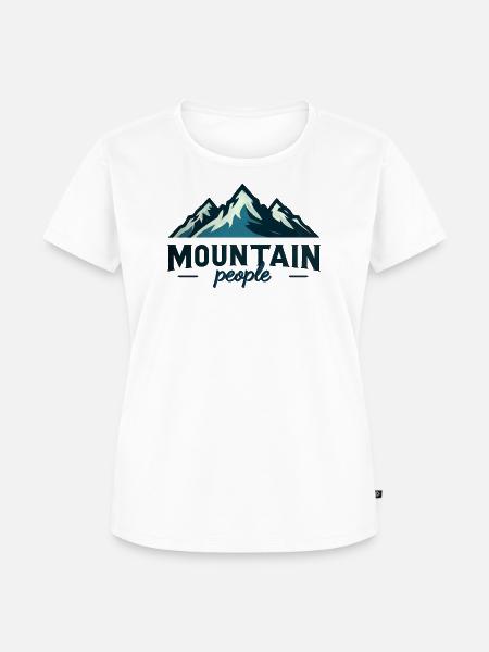 Menschen in den Bergen - Frauen Premium Bio T-Shirt - Weiß