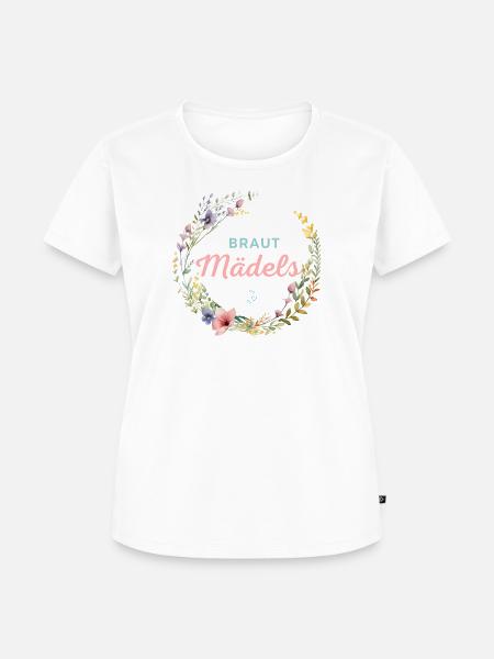 Braut Mädels! Personalisierbar - Frauen Premium Bio T-Shirt - Weiß