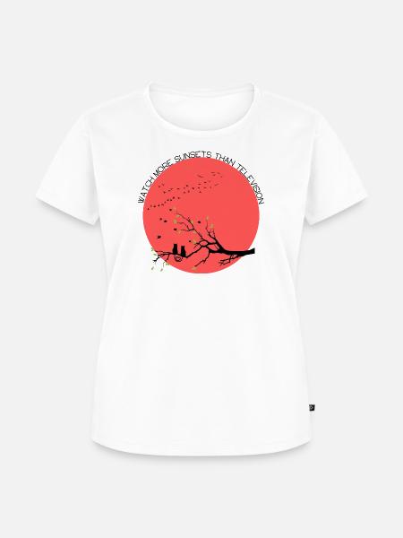 Watch more sunsets than Television - Frauen Premium Bio T-Shirt - Weiß