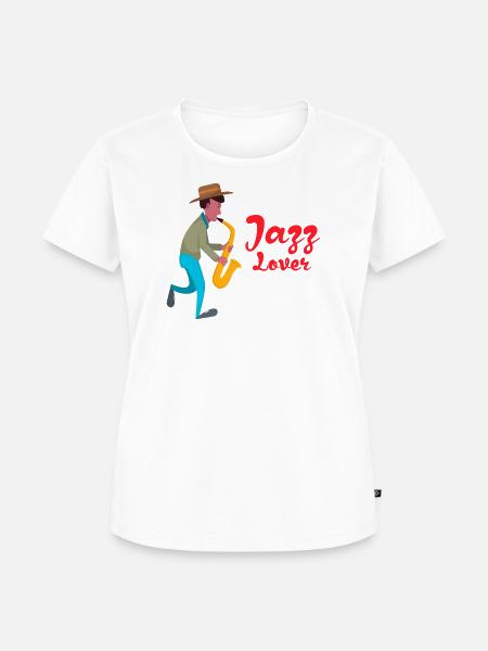 Jazz-Liebhaber - Frauen Premium Bio T-Shirt - Weiß