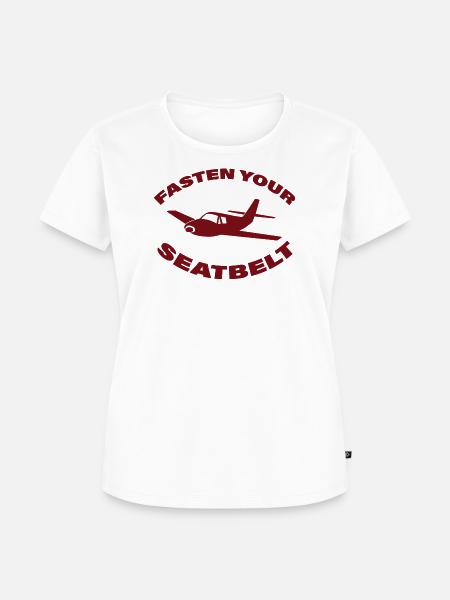 FASTEN YOUR SEATBELT - Frauen Premium Bio T-Shirt - Weiß