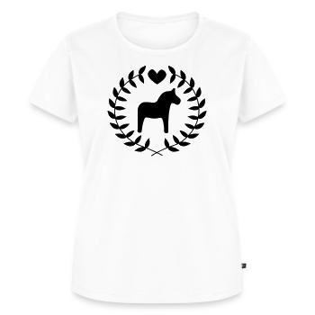 Dalapferdchen - Frauen Premium Bio T-Shirt - Weiß - Vorne - AI Model Female 172 dark (172cm)