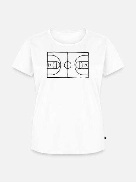 Baketballfeld - Frauen Premium Bio T-Shirt - Weiß