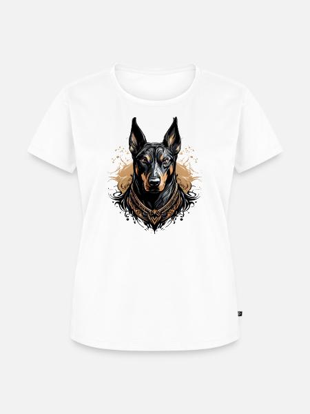 Dobermann 02 - Frauen Premium Bio T-Shirt - Weiß