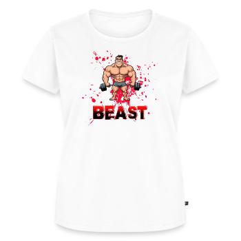 Beast - Frauen Premium Bio T-Shirt - Weiß - Vorne - AI Model Female 172 dark (172cm)