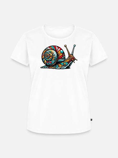 Schnecke - Frauen Premium Bio T-Shirt - Weiß