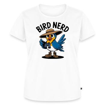 Bird Nerd Explorer - Women's Premium Organic T-shirt - white - Front - AI Model Female 172 dark (172cm)