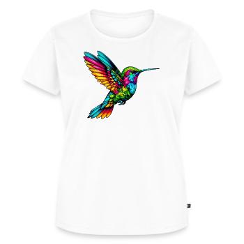 Kolibri - Frauen Premium Bio T-Shirt - Weiß - Vorne - AI Model Female 172 dark (172cm)