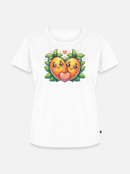 Süßes Mango Design - Paar Geschenk - Frauen Premium Bio T-Shirt - Weiß