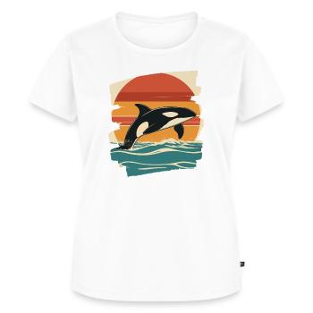 Orca - Frauen Premium Bio T-Shirt - Weiß - Vorne - AI Model Female 172 dark (172cm)