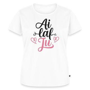 i laf ju - Women's Premium Organic T-shirt - white - Front - AI Model Female 172 dark (172cm)