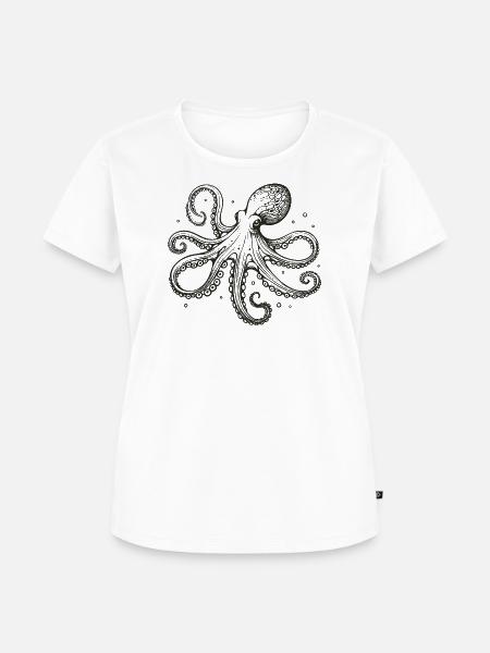 Oktopus - Frauen Premium Bio T-Shirt - Weiß