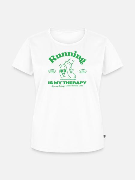 Retro Running Love - Frauen Premium Bio T-Shirt - Weiß