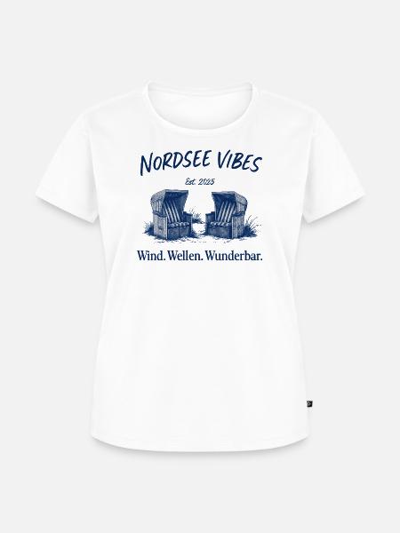 Nordsee Vibes - Frauen Premium Bio T-Shirt - Weiß