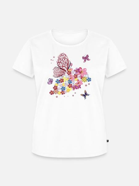 Schmetterlinge - Frauen Premium Bio T-Shirt - Weiß
