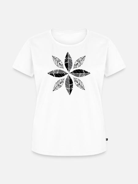 Blätter Stern - Frauen Premium Bio T-Shirt - Weiß