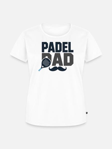 Padel-Vater - Frauen Premium Bio T-Shirt - Weiß